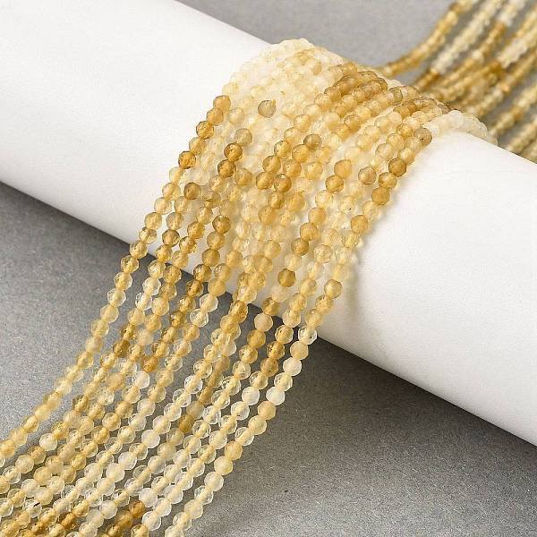 Natural Yellow Quartz Beads Strands