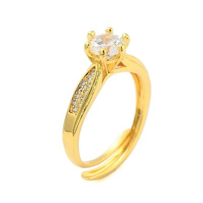 Clear Cubic Zirconia Adjustable Rings