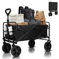 Heavy Duty Collapsible Wagon Cart - Large Capacity Foldable Beach Cart for Camping, Sports,Shopping & More , Portable & Easy ...