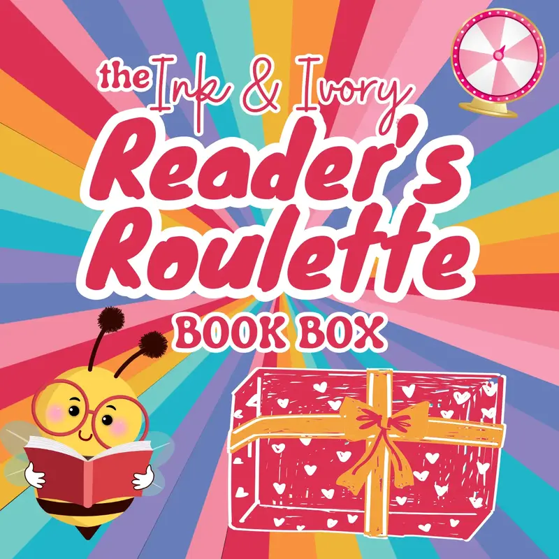 Reader Roulette Book Box by Ink & Ivory, Includes bookish items in various sizes and colors and more!
