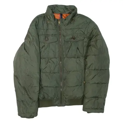 TOMMY HILFIGER Mens Jacket Green Nylon S