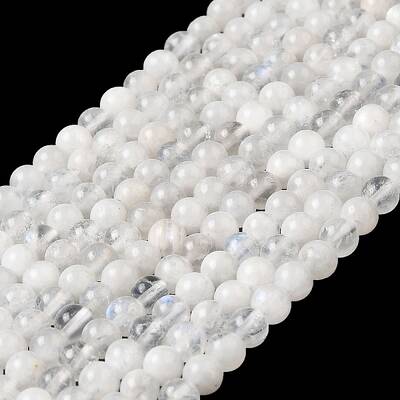 Nature Rainbow Moonstone Round Bead Strands