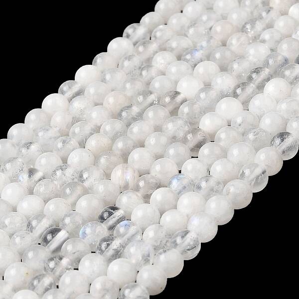 Nature Rainbow Moonstone Round Bead Strands