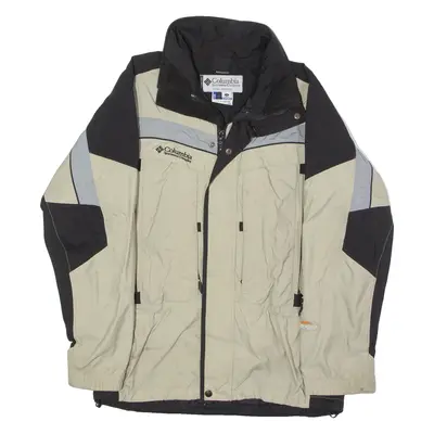 COLUMBIA Mens Jacket Beige Colourblock S