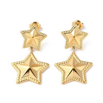 304 Stainless Steel Dangle Stud Earrings