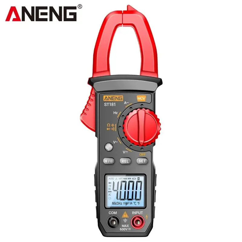 AC & DC Detection Clamp, Clamp Meter Voltmeter Ammeter with Digital Display, Ohmmeter Tester AC/DC LCD Digital Multimeter for...