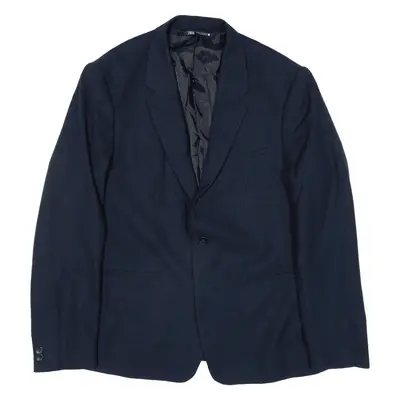 ZARA Blazer Jacket Blue Mens XL
