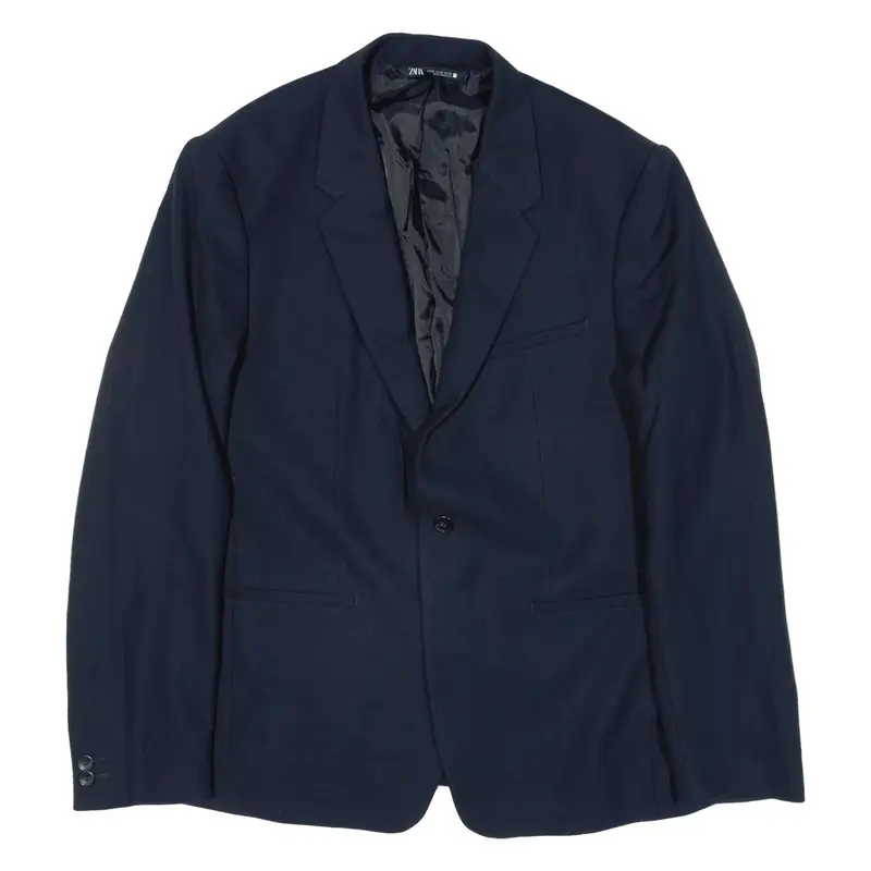 ZARA Blazer Jacket Blue Mens XL