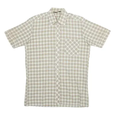 Mens Shirt Beige 90s Check M