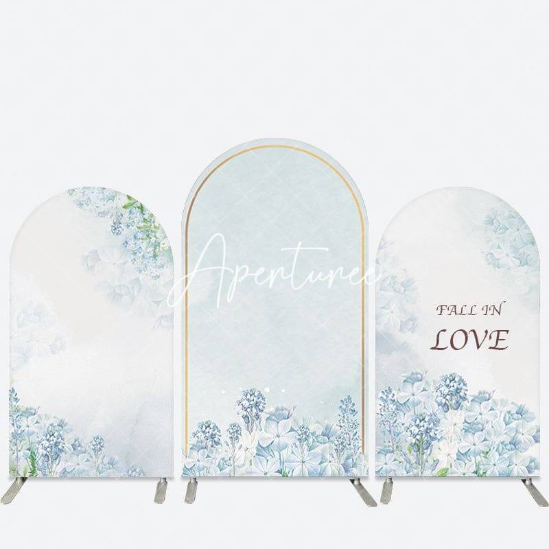 Aperturee Fall In Love Blue Floral Wedding Arch Backdrop Kit | Diy Arch Backdrop Cover | Wedding Arch Backdrop | Chiara Wall ...