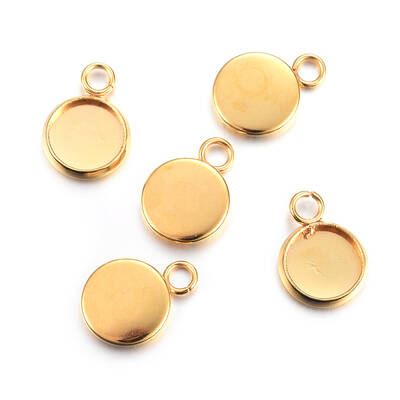 201 Stainless Steel Pendant Cabochon Settings