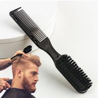 Double-sided Beard Brush for Men, Heatless Beard Styling Comb, Men's Beard and Mustache Grooming Brush, Hair Oil Brush for Ba...