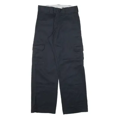 DICKIES Cargo Workwear Mens Trousers Black Relaxed Straight W30 L30