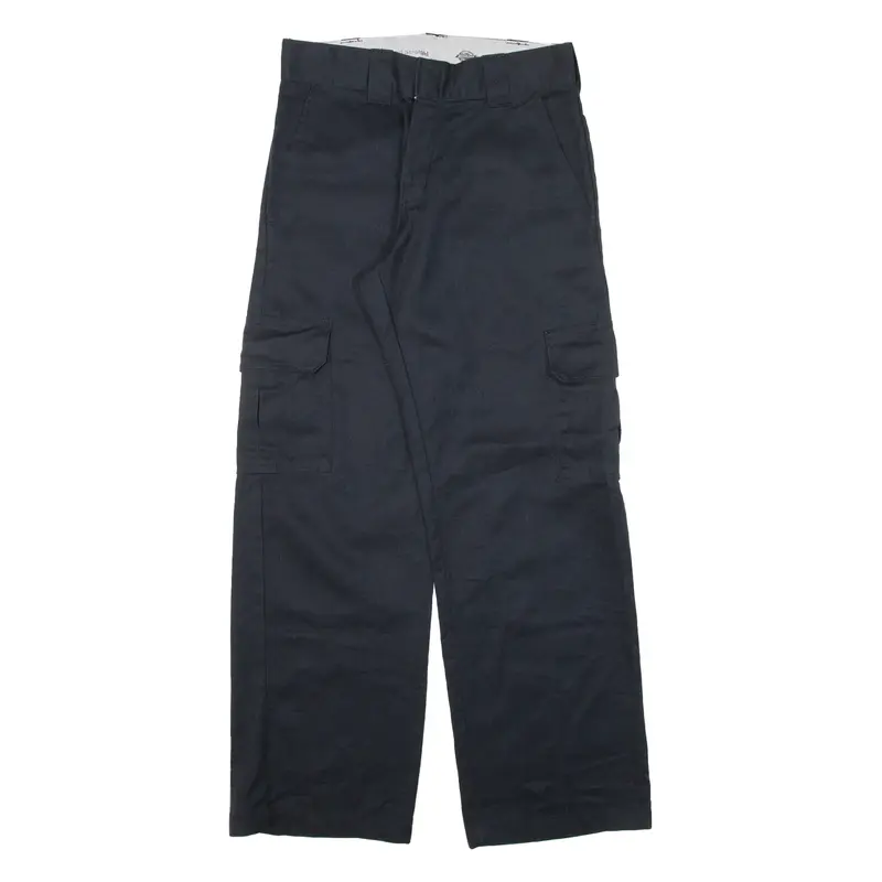 DICKIES Cargo Workwear Mens Trousers Black Relaxed Straight W30 L30