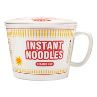 Ceramic Instant Noodle Bowl with Lid, 1 count