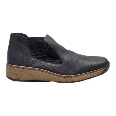 RIEKER Chelsea Ankle Boots Black Synthetic Womens UK 7