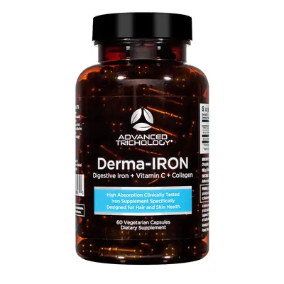 Derma-Iron Supplement for Women and Men - Iron blood builder pills for hair and skin with Collagen and natural Vitamin C, low...