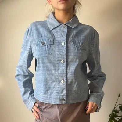 Luisa Spagnoli Animal print Denim Jacket - Medium Blue Cotton