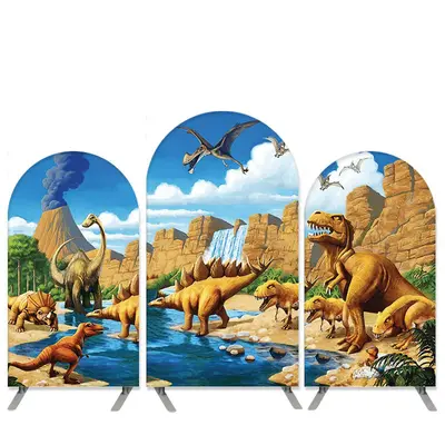 Aperturee Dinosaur Theme Blue Sky Arch Backdrop Kit Banner | Diy Chiara Backdrop Cover | Wedding Arch Backdrop | Diy Arch Bac...