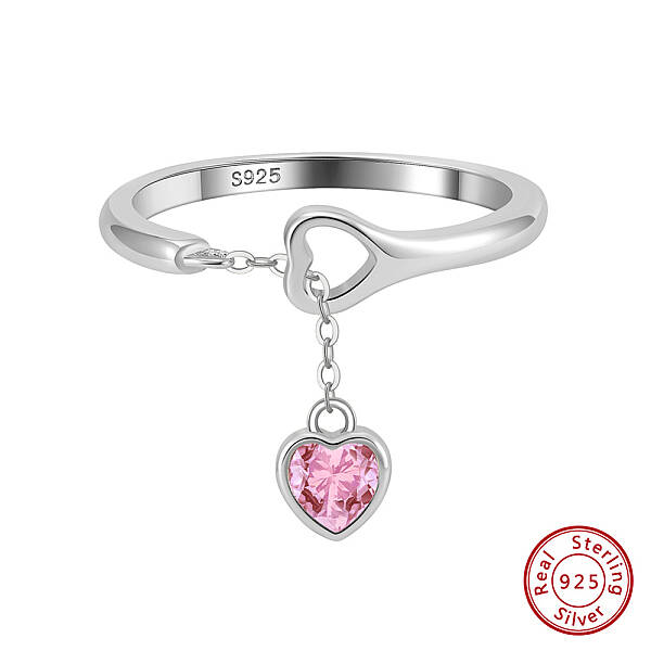 Rhodium Plated 925 Sterling Silver Finger Rings for Women