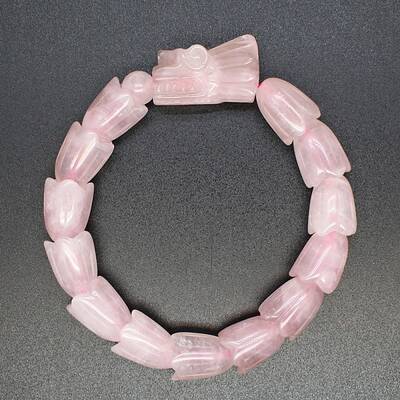Natural Rose Quartz Beads Stretch Bracelets for Men