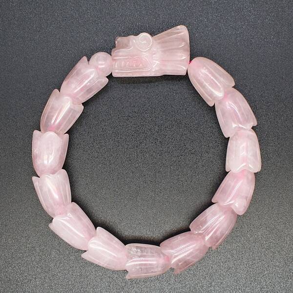 Natural Rose Quartz Beads Stretch Bracelets for Men
