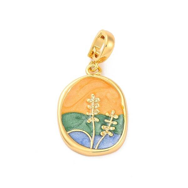 Brass Enamel Pendants