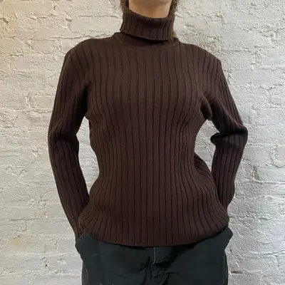 C.P. Company Rollneck - Large Brown Virgin Wool