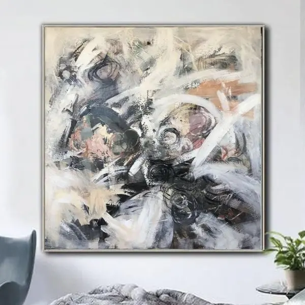 Large Abstract Paintings On Canvas Modern Thick Colorful Oil Art Abstract Original Wall Decor | TANGLED ROADS