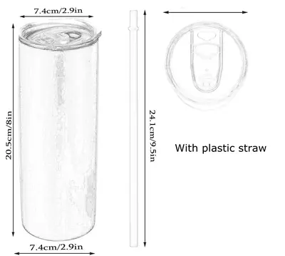 Thermal Transfer Coating 20oz Straight Cup Cone Cup Stainless Steel Vacuum Flask | Color: B style