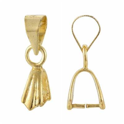 Golden Brass Ice Pick Pinch Bails
