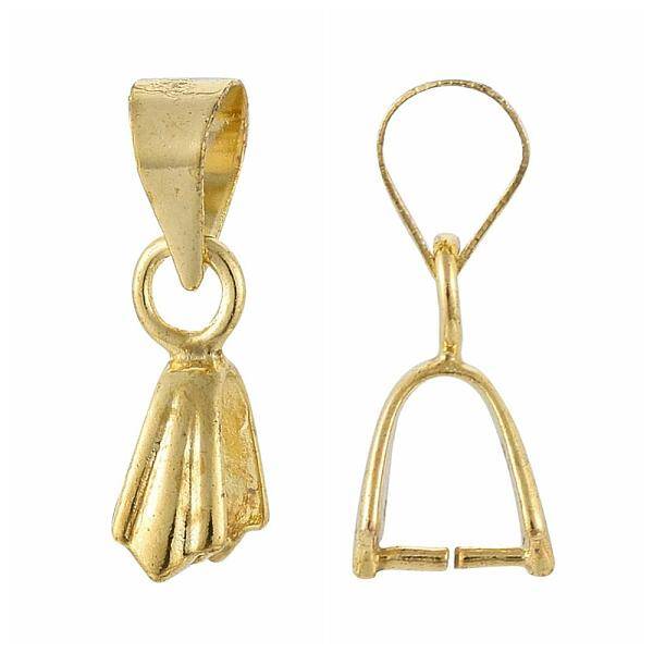 Golden Brass Ice Pick Pinch Bails