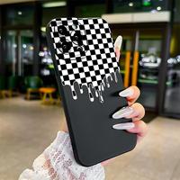 Checkerboard Pattern Phone Case, Soft TPU Decorative Phone Protector Cover, Phone Accessories Compatible with iPhone 16 15 14...