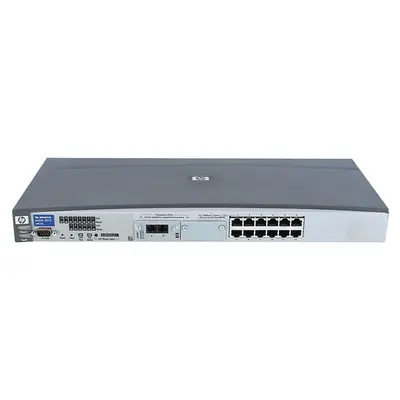 HP J4812A#ABB | ProCurve 2500 Series 2512 12 x RJ-45 Ports 10/100Base-TX + 2 x Open Module Slots Layer 2 Managed Rack-mountab...