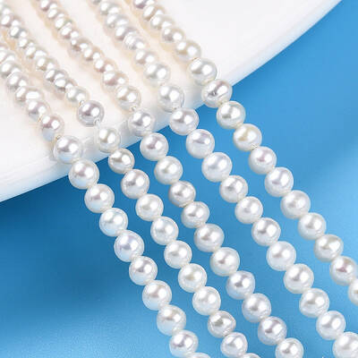 Natural Nucleated Pearl Beads Strands