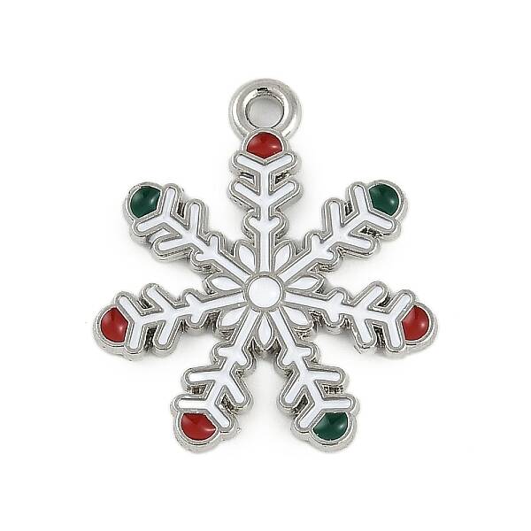 Christmas Theme Alloy Enamel Pendants