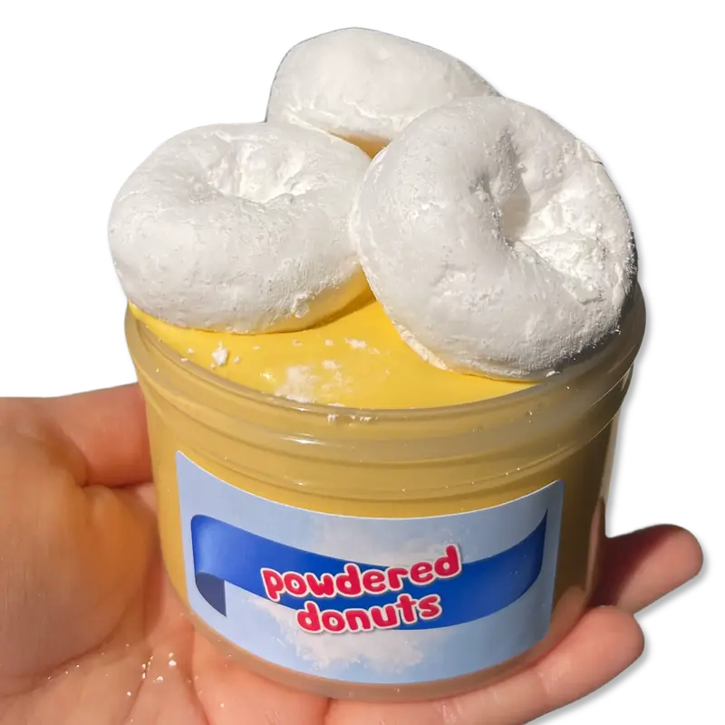 Slime Powdered Donuts! DIY Slay Slime! Powdered Donuts Clay Kit!