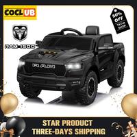 Dodge RAM Ride on Car with Remote Control, 4-Wheel Suspension, 5-Point Safety Belt, MP3, Bluetooth, LED Lights