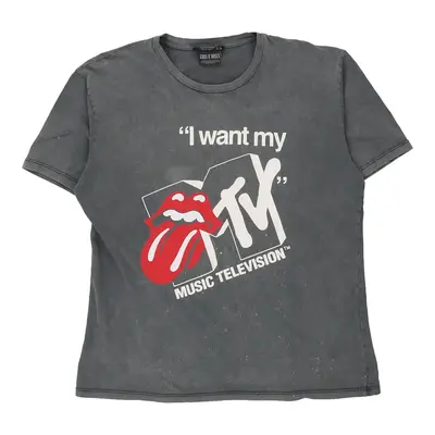 Guns N Roses Band T-Shirt - Large Grey Cotton