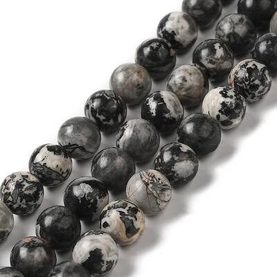 Natural Black Agate Beads Strands