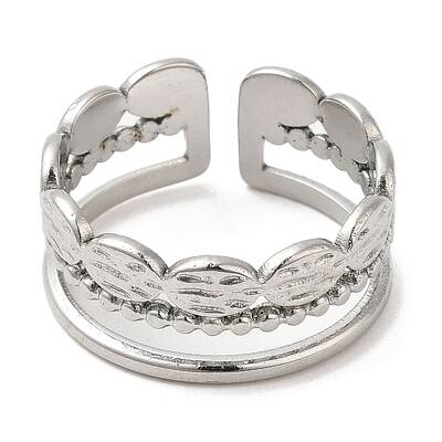 Non-Tarnish 304 Stainless Steel Open Cuff Rings
