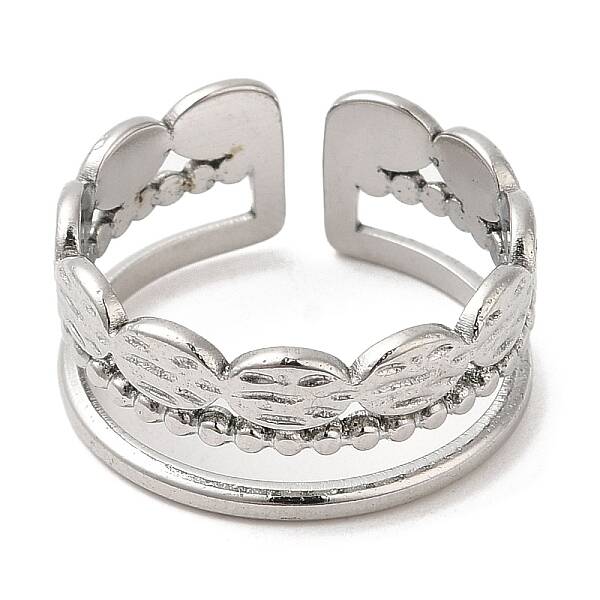 Non-Tarnish 304 Stainless Steel Open Cuff Rings