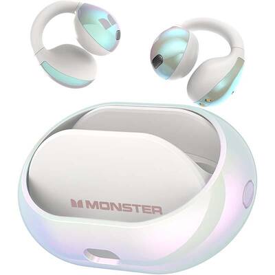 Monster Open Ear AC600 Wireless Earbuds, Bluetooth 5.4 Clip-On Earbuds with HiFi Stereo, Open Earbuds with ENC Clear Cal