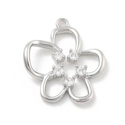 Brass Micro Pave Cubic Zirconia Pendants