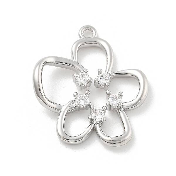 Brass Micro Pave Cubic Zirconia Pendants