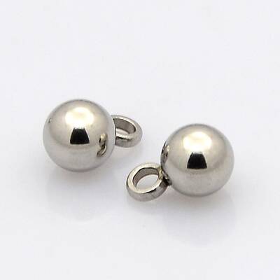 Tarnish Resistant Round 304 Stainless Steel Charms