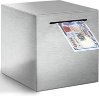 Piggy  for Adults  Break to Open,  Stainless Steel Money Box Safe for  Saving, Unbreakable Adults Piggy  for Real Money, Meta...