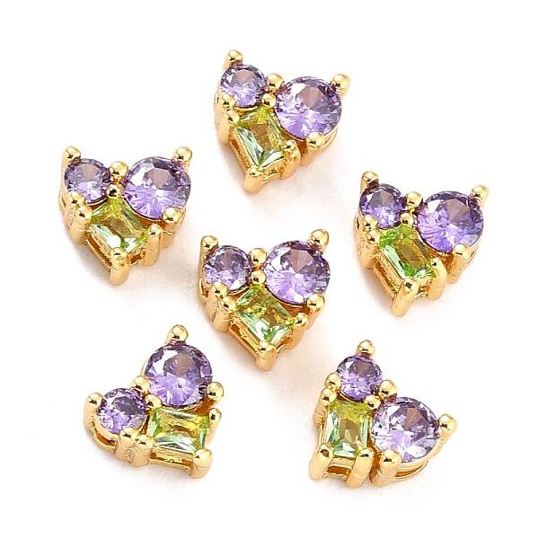 Brass Cubic Zirconia Multi-strand Links