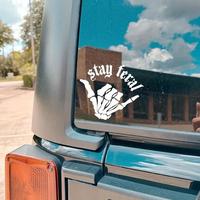 Car Rear Bumper Sticker, 1 Count Skull Hand Pattern Car Decal, Universal Car Exterior Decoration Accessories for Car Window &...