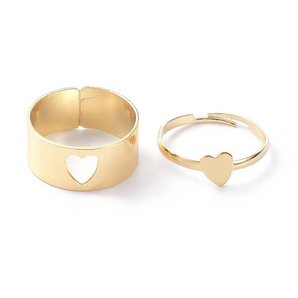 Alloy Adjustable Rings Set